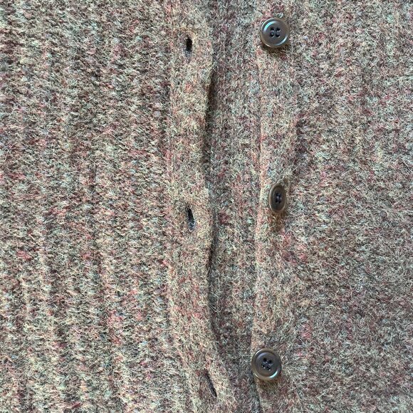 Poetry Alpaca Wool Peruvian Cotton Knit Earth-Tones Copper Vest Cardigan - Picture 3 of 6